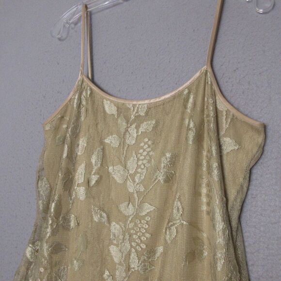 Vintage Sue Wong Maxi Dress Gold Floral Crochet Party Cocktail Mesh USA - Picture 5 of 15